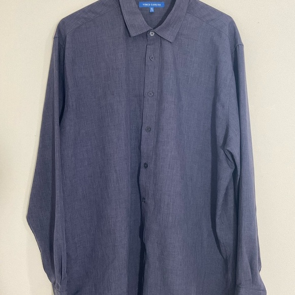 Vince Camuto Men Size XL Blue Stretch  Summer Comfort Long Sleeve Casual Shirt - Picture 2 of 8